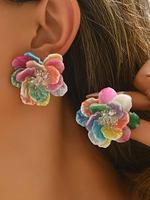Cute Flower Design Dangle Earrings, Fashionable Jewelry for Women, Daily Clothing Decor, Trendy All-match & Exquisite Jewelry...