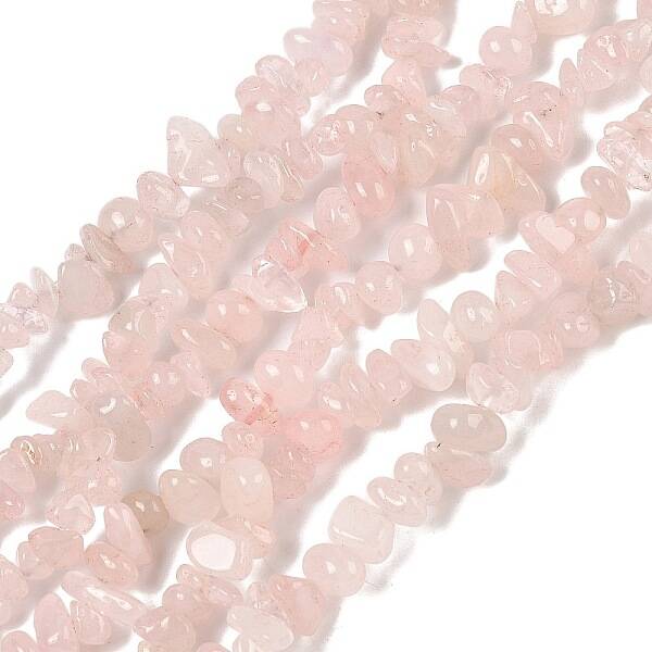 Natural Rose Quartz Chip Bead Strands