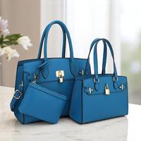 [B]BagParty 3-Piece Women Handbag Set, Fashion Elegant Vegan Leather Working Bag for Office Lady, Mother's Day Gift