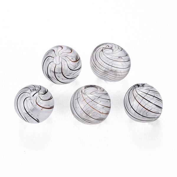 Transparent Handmade Blown Glass Globe Beads