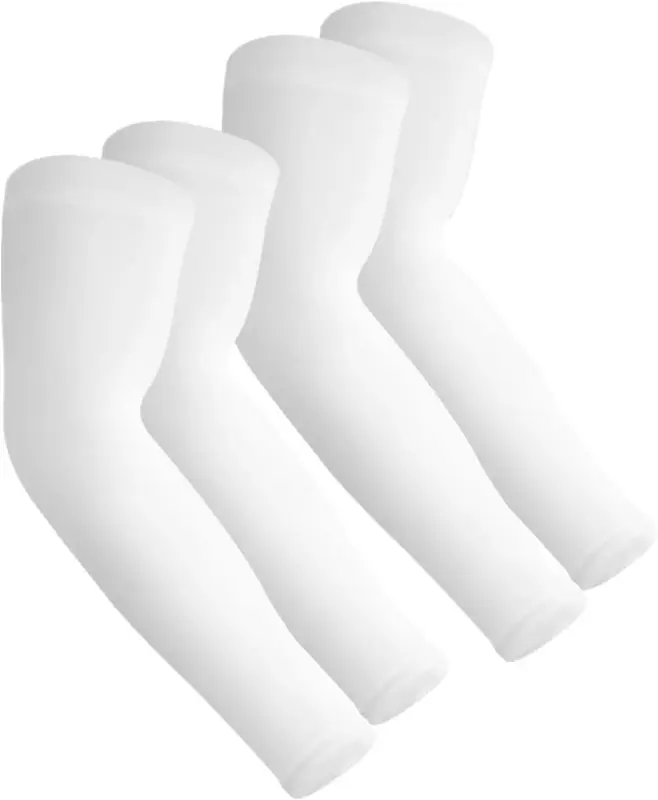 2 Pair Sun Protection Cooling Arm Sleeves Compression -  Cover up - Sun Sleeves for Men Women Youth