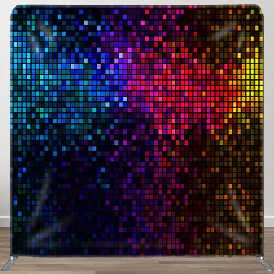 Aperturee Colorful Disco Sequin Glitter Dance Party Backdrop - Aperturee