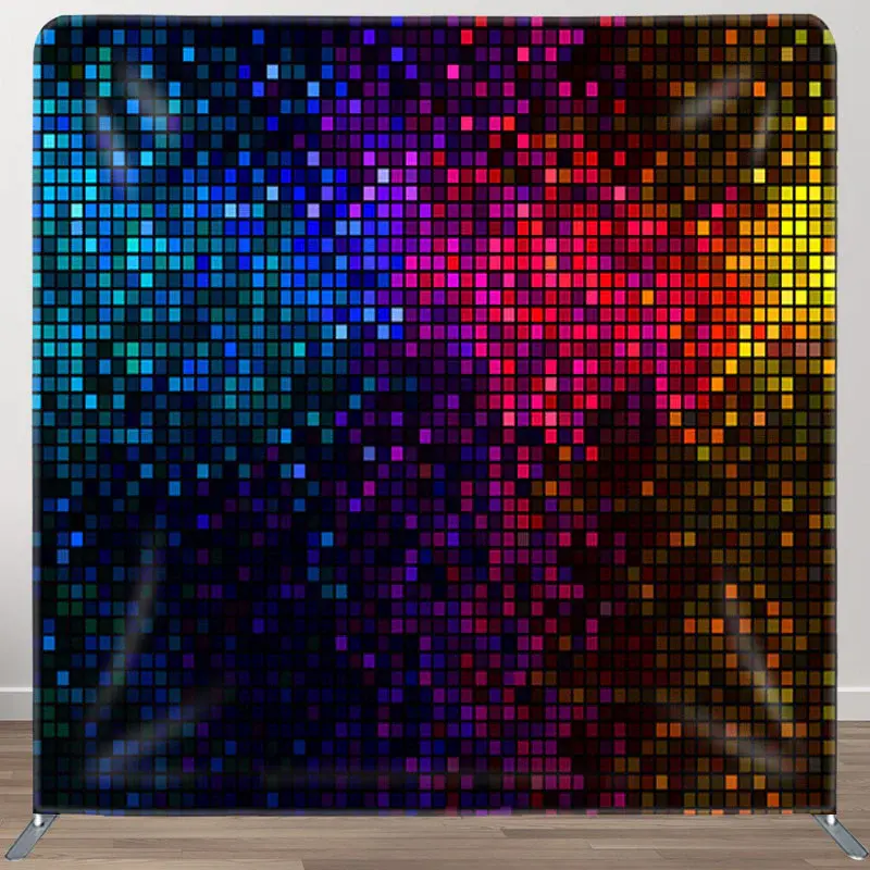 Aperturee Colorful Disco Sequin Glitter Dance Party Backdrop - Aperturee