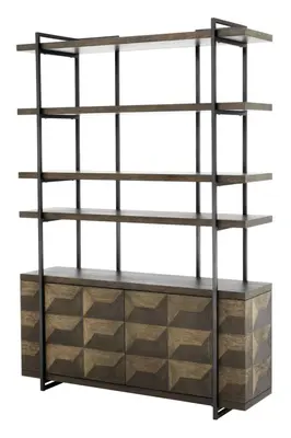 Modern Oak Cabinet with Doors | Eichholtz Gregorio