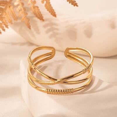 304 Stainless Steel Cuff Bangles for Women