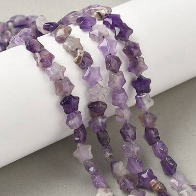 Natural Amethyst Star Beads Strands