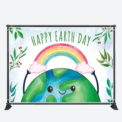 Rainbow Nature Happy Earth Day Theme Backdrop - Aperturee