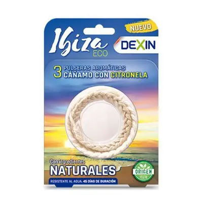 Dexin Ibiza Waterproof Citronella Mosquito Repellent Bracelets 3-Pack