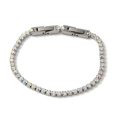 304 Stainless Steel Rhinestone Cup Chain Bracelets