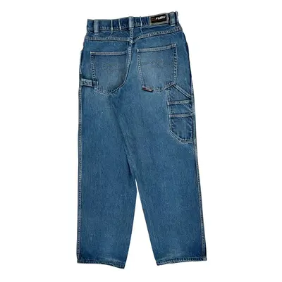 Fubu Baggy Carpenter Jeans - 29W 31L Blue Cotton