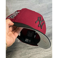 Embroidered Red Cap 100% Cotton Hat with Adjustable Metal Buckle Back Closure, Lightweight & Durable, Unisex, Suitable for Da...