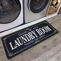 Letter Pattern Kitchen Mat, 1 Count Non-slip Kitchen Rug, Soft Absorbent Bath Mat, Decorative Carpet for Home Kitchen Living ...