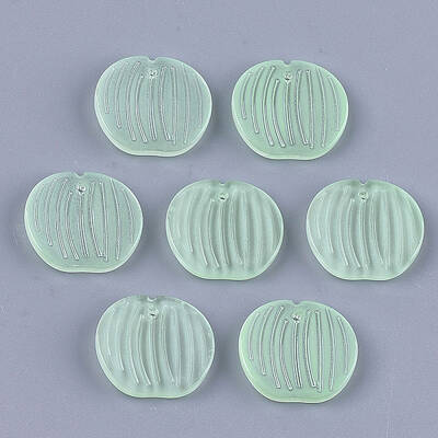 Transparent Spray Painted Glass Pendants