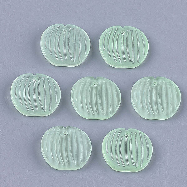 Transparent Spray Painted Glass Pendants