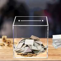Saving Challenge Box, Clear Acrylic Piggy Bank, Un-openable Money Saving Box, Coin Cash Container Box, Coin Bank Room Decor, ...