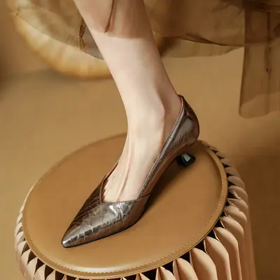 CHIKO Jirina Pointy Toe Kitten Heels Pumps Shoes