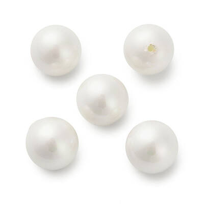 Baking Painted Pearlized Glass Pearl Round Beads
