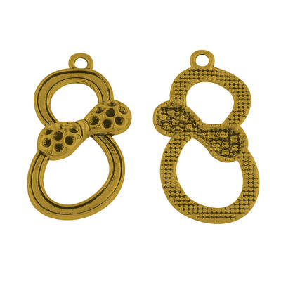 Bowknot Tibetan Style Pendant Rhinestone Settings