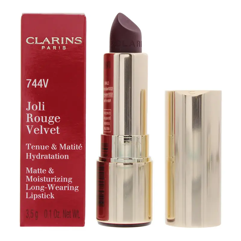 Clarins Joli Rouge Rossetto opaco in crema 744V Prugna 35 g