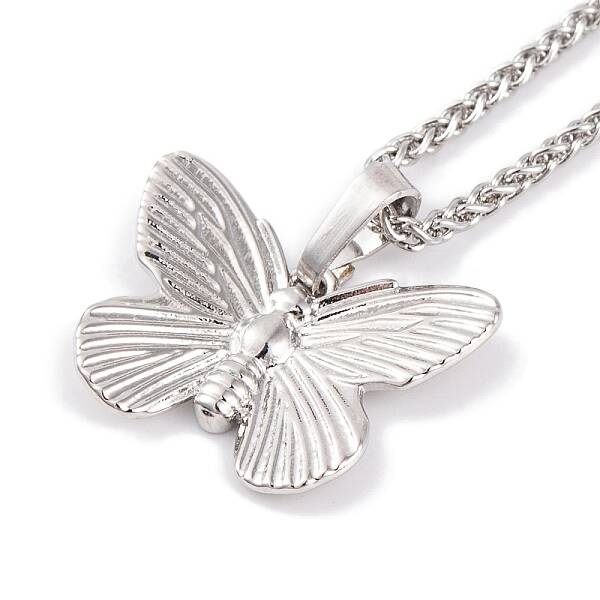 Butterfly Rack Plating Brass Pendant Necklaces