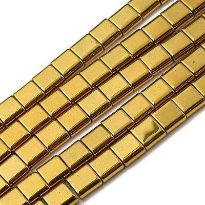 Electroplated Non-magnetic Synthetic Hematite Beads Strands