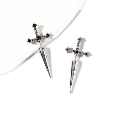 Alloy Rhinestone Stud Earrings for Women