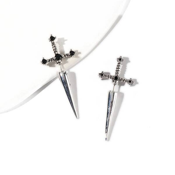 Alloy Rhinestone Stud Earrings for Women