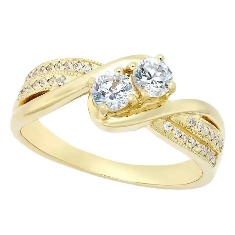 10K Gold Moissanite Ring
