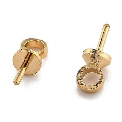 Brass Cup Pearl Peg Bails Pin Pendants