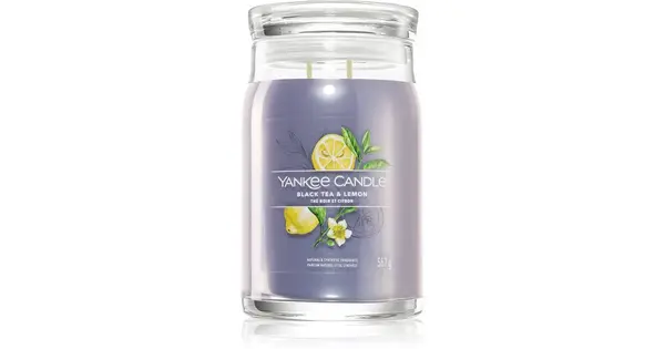 Yankee Candle Black Tea & Lemon Signature Candle (Black Tea & Lemon) - 567g
