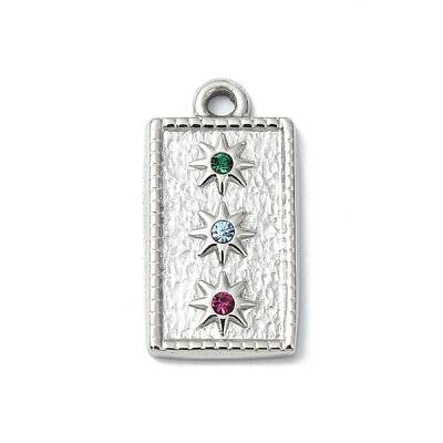 304 Stainless Steel Rhinestone Pendants