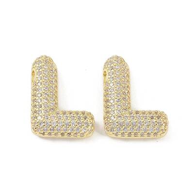 Brass Micro Pave Clear Cubic Zirconia Pendants