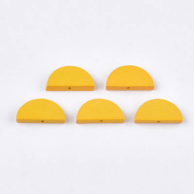 Painted Natural Wood Beads