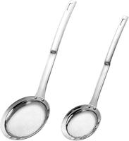 Stainless Steel Mesh Colanders Food Strainers Set Fine Mesh Sieve With Handle Slotted Spoon Handheld Fry Oil Filter For Cooki...