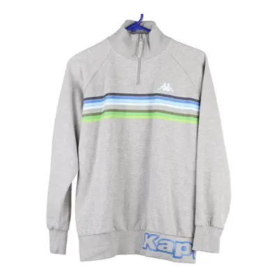 age 13-14 Kappa 1/4 Zip - XL Grey Cotton