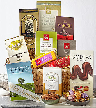 With Sympathy Bereavement Gift Basket - FedEx
