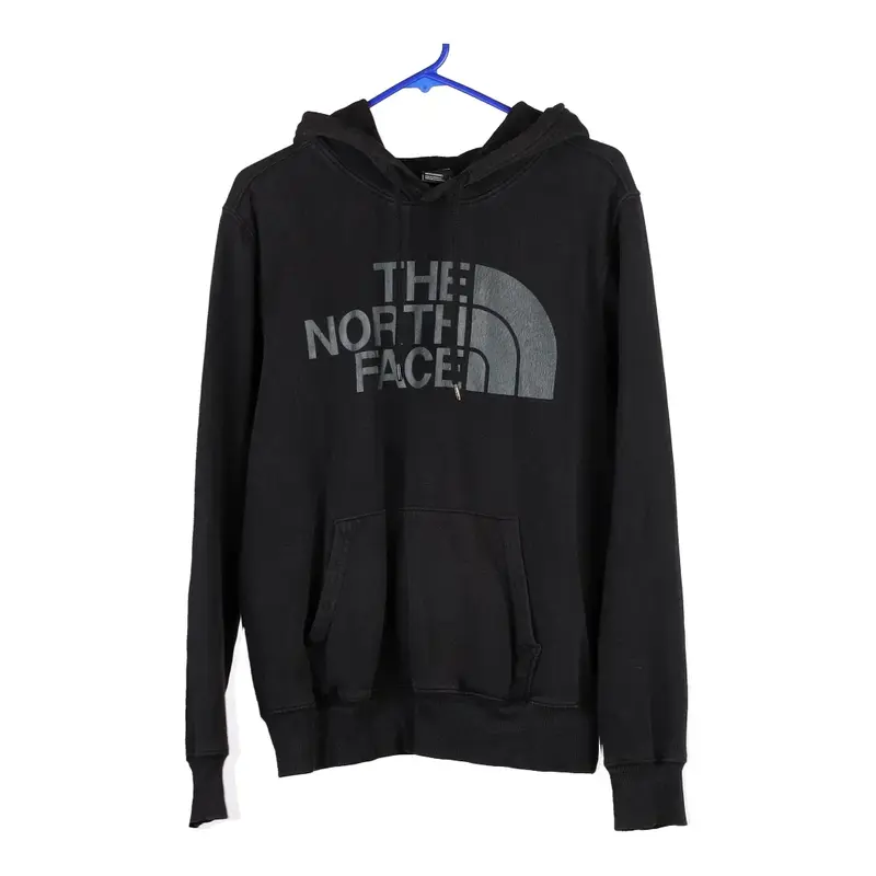 The North Face Spellout Hoodie - Small Black Cotton Blend