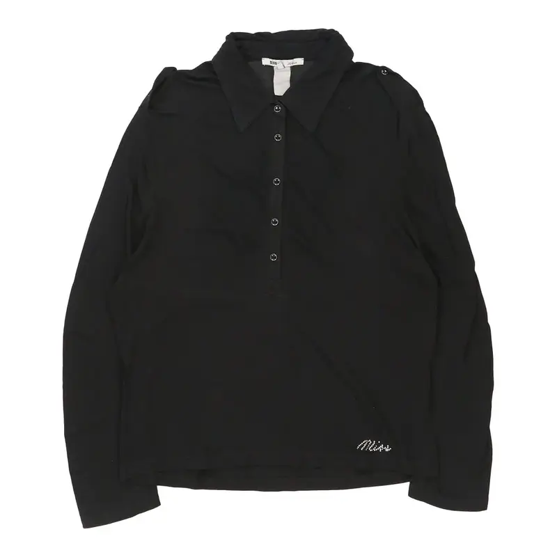 Miss Les Copains Sheer Shirt - XL Black Viscose | Size: x-large