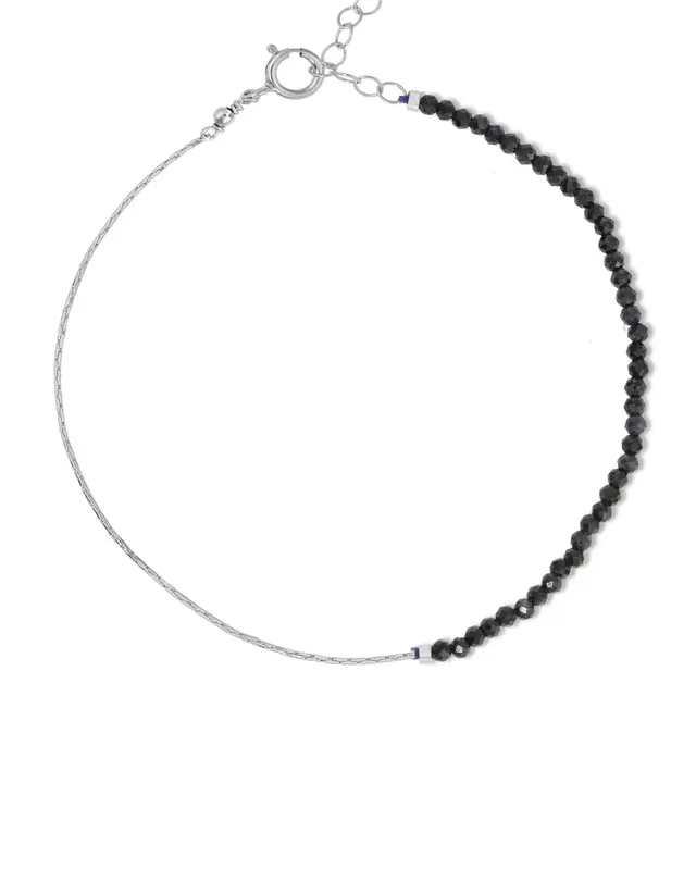 Ardella Gemstone Bracelet | Metal Color: Silver | Gemstone: Sapphire | Length: Adjustable 7 - 8 inches