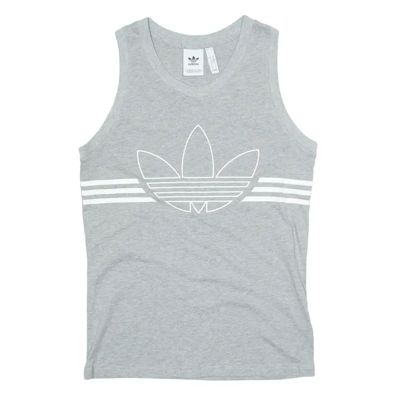 ADIDAS Mens Vest Grey Sleeveless S