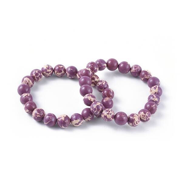 Synthetic Regalite Bead Stretch Bracelets