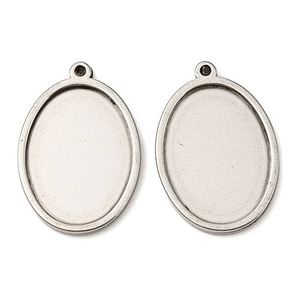 Non-Tarnish 201 Stainless Steel Pendant Cabochon Settings