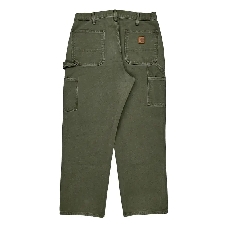 Carhartt Double Knee Carpenter Trousers - 33? Waist Green Cotton