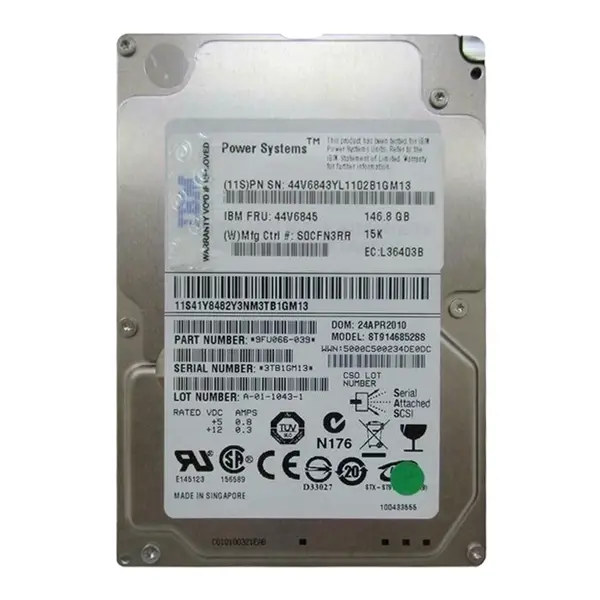 44V6843 IBM 146GB SAS 15000 2.5-Inch Hard Drive