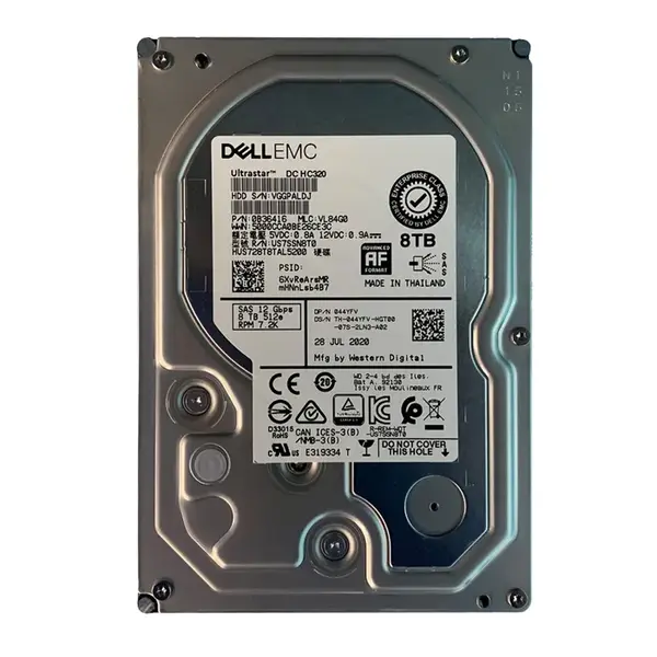 44YFV Dell 8TB 12Gb/s SAS 7200 3.5-Inch Hard Drive