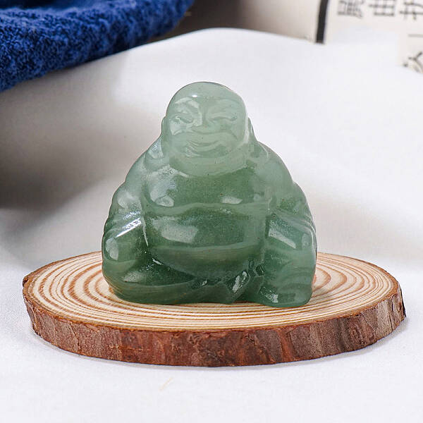 Natural Green Aventurine Carved Healing Buddha Figurines
