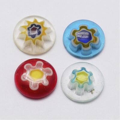 Handmade Millefiori Glass Cabochons