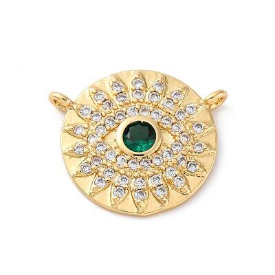 Brass Micro Pave Cubic Zirconia Pendants