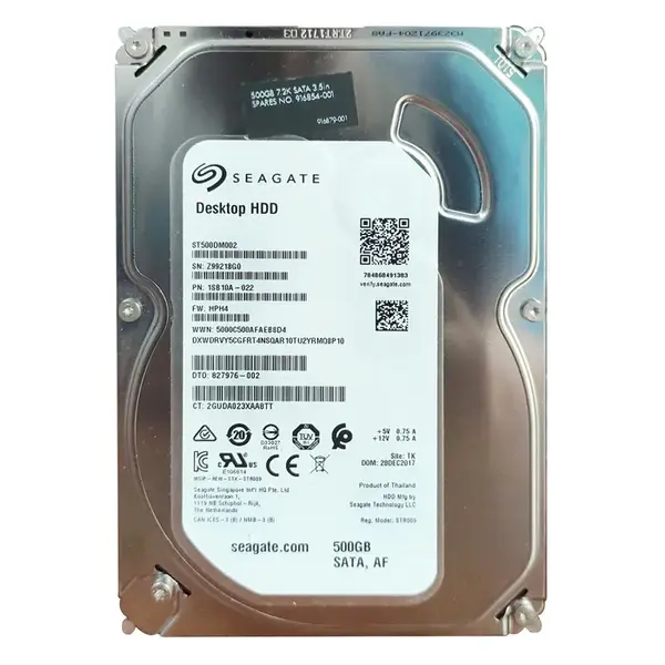 827976-002 HP 500GB 7200RPM SATA 6Gb/s 32MB Cache 2.5-Inch Hard Drive