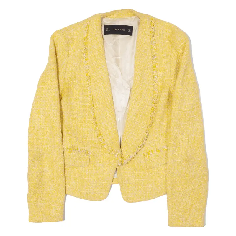ZARA Basic Blazer Jacket Yellow Womens S